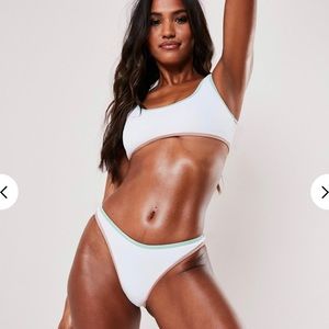 BNWT - White Bikini, with pastel edging.